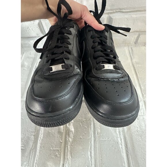 Nike Air Force 1 07’ Sneakers Mens 10.5 Triple Black Low Top - Picture 9 of 14
